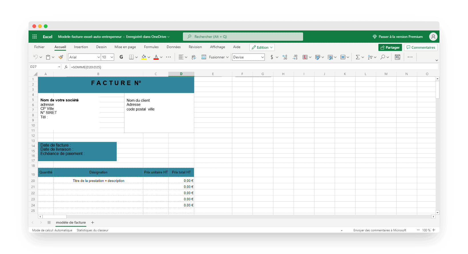 obtenez votre devis et facture excel gratuits avec notre modèle facile à utiliser. simplifiez la gestion de vos finances avec une solution pratique et professionnelle pour tous vos projets.