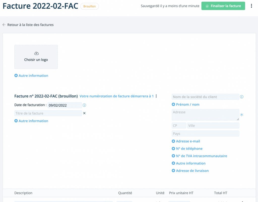 découvrez notre logiciel de facturation gratuit, idéal pour les petites entreprises et les freelances. simplifiez vos opérations avec une interface conviviale, des fonctionnalités avancées et un support client réactif. gagnez du temps et de l'argent tout en gérant vos factures avec efficacité !