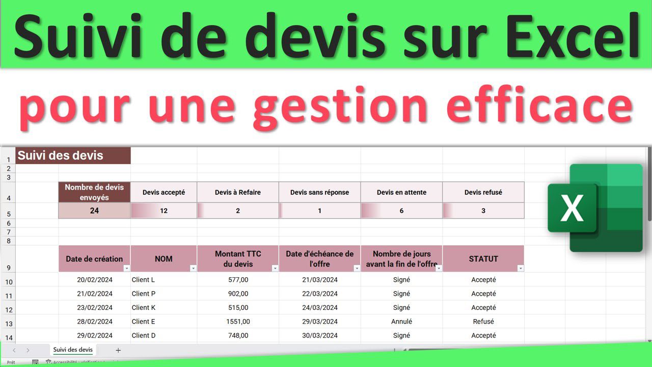 obtenez votre devis gratuit en un clic grâce à notre outil excel. simplifiez la gestion de vos projets et évaluez vos coûts rapidement avec des modèles personnalisables. parfait pour les professionnels et les entreprises souhaitant optimiser leur budget.