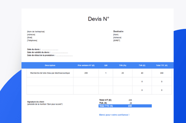 découvrez notre modèle de devis excel gratuit, conçu pour simplifier la création de vos devis professionnels. téléchargez-le facilement et personnalisez-le selon vos besoins pour une gestion efficace de vos projets.