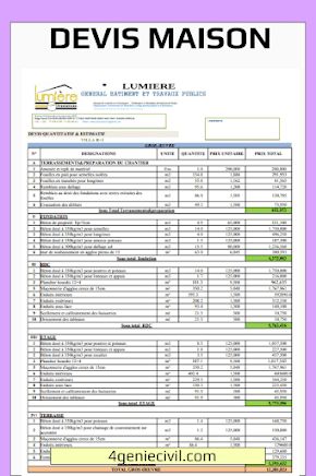 obtenez votre devis bâtiment gratuit au format xls avec notre outil en ligne. simplifiez la gestion de vos travaux grâce à un modèle personnalisable et facile à utiliser. idéal pour professionnels et particuliers souhaitant budgétiser leurs projets de construction ou de rénovation.