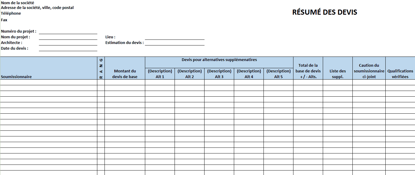obtenez votre devis bâtiment gratuitement avec notre modèle xls. simplifiez la gestion de vos projets de construction en téléchargeant notre fichier prêt à l'emploi et ajustez-le selon vos besoins pour un suivi efficace de vos dépenses.