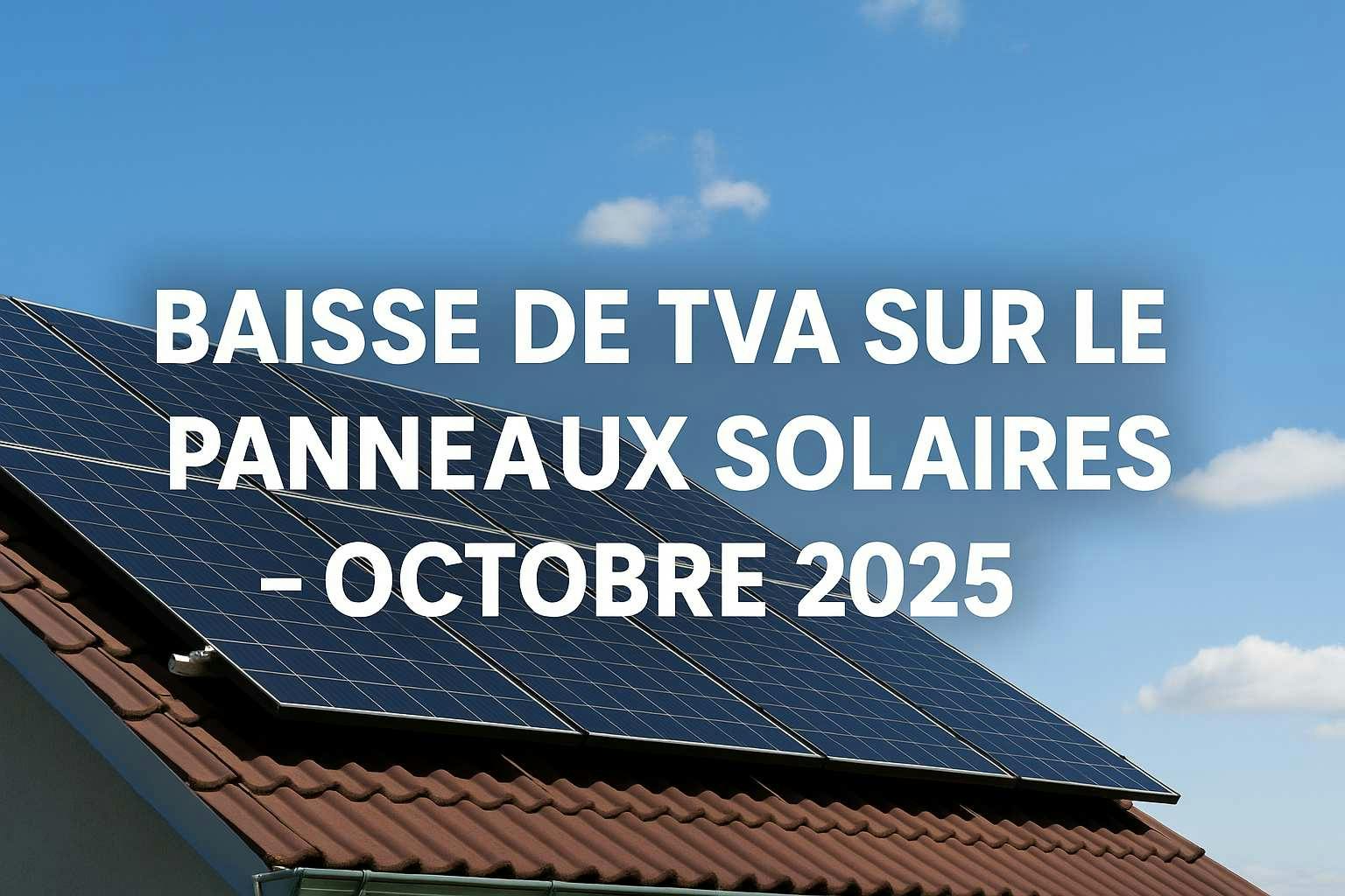 profitez de la dernière chance pour bénéficier de la tva à 10% sur les installations solaires. réduisez vos coûts et investissez dans l'énergie renouvelable dès maintenant !