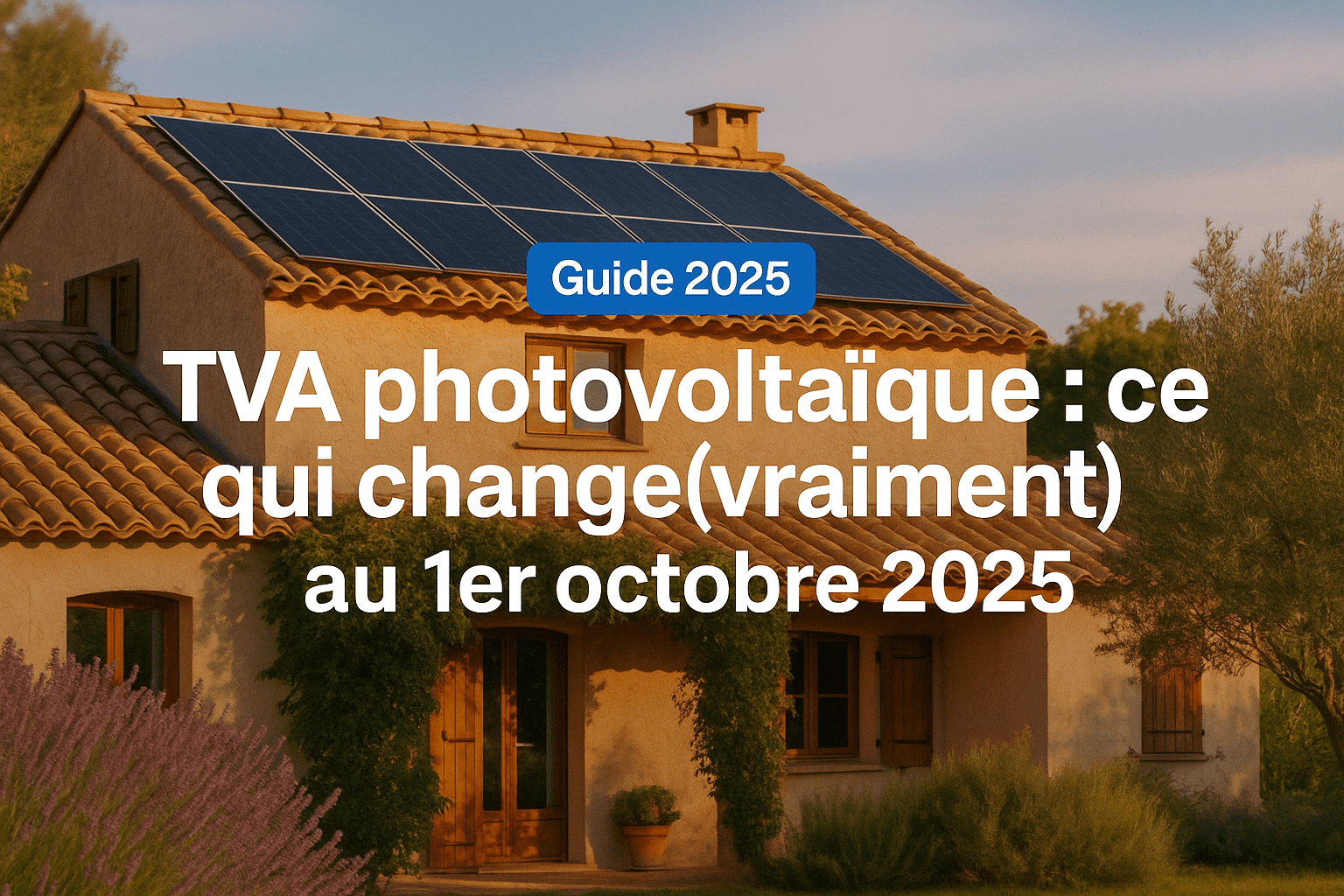 profitez de la dernière chance pour bénéficier d'une tva à 10% sur les installations solaires. ne ratez pas cette opportunité d'économiser sur votre transition énergétique !